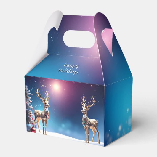 Reindeer Jewels Christmas Holiday Gift Box Bedankdoosjes (Voorkant Zijde)