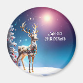 Reindeer Jewels Christmas Holiday Magnet (Voorkant)