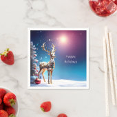 Reindeer Jewels Christmas Holiday Napkin Servet (Insitu)