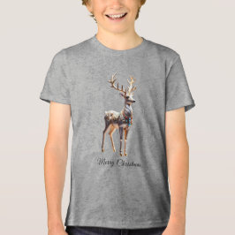 Reindeer Jewels Christmas Holiday Tri-Blend Shirt