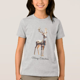 Reindeer Jewels Christmas Holiday Tri-Blend Shirt
