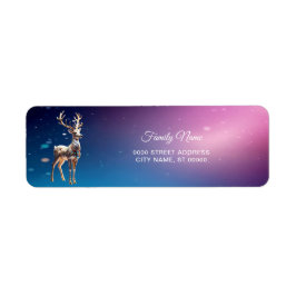 Reindeer Jewels Christmas Return Address Label