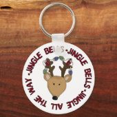 Reindeer Jingle Bells Tshirts en Gifts Sleutelhanger (Voorkant)
