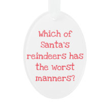 Reindeer Joke Christmas Acrylic Ornament