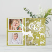 Reindeer Joy Holiday Fotokaart Feestdagenkaart (Staand voorkant)