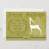 Reindeer Joy Holiday Fotokaart Feestdagenkaart (Achterkant)