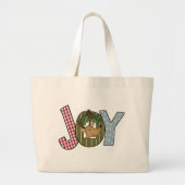 Reindeer Joy Holiday Tshirts en giften Grote Tote Bag (Voorkant)