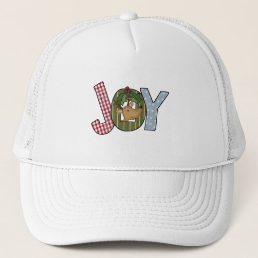 Reindeer Joy Holiday Tshirts en giften Trucker Pet (Voorkant)