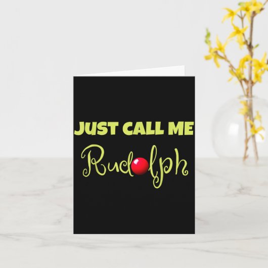 Reindeer Just Call Me Rudolph Christmas Couples Co Kaart (Gele Bloem)