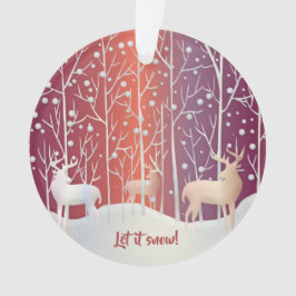 Reindeer, laat het sneeuwen. Kerstmis Ornament