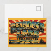 Reindeer Lake Saskatchewan Meteorietkrater Briefkaart (Voorkant / Achterkant)