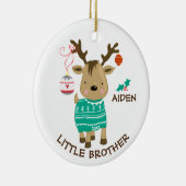 Reindeer Little Brother Kerstversier Keramisch Ornament (Rechts)