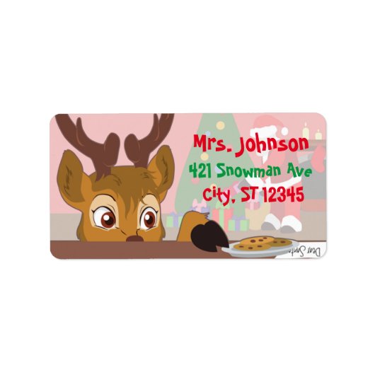 Reindeer Love Cookies Etiket (Voorkant)