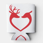 Reindeer Love Kerstdecorative Deer Decorative Blikjeskoeler (Achterkant)