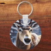Reindeer Magic: Close-up van de loyale metgezel va Sleutelhanger (Achterkant)