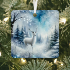 Reindeer Magisch Betoverd Kerstbos Metalen Ornament