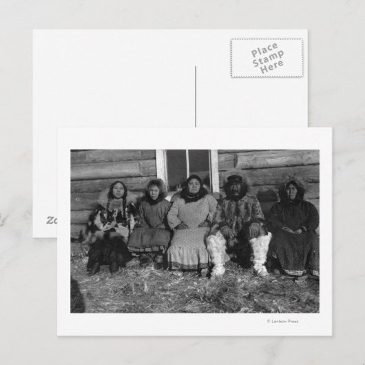 Reindeer Mary en haar familie in Alaska Briefkaart (Voorkant / Achterkant)