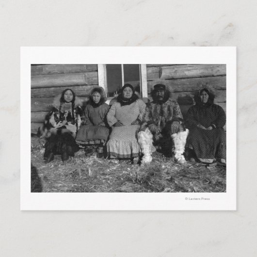 Reindeer Mary en haar familie in Alaska Briefkaart (Voorkant)