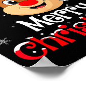 Reindeer Merry Christmas Family Men Women Kids Xma Poster (Hoek)