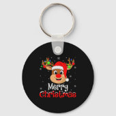 Reindeer Merry Christmas Family Men Women Kids Xma Sleutelhanger (Voorkant)
