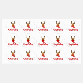 Reindeer Merry Kerstmis - JOY Gift Labels