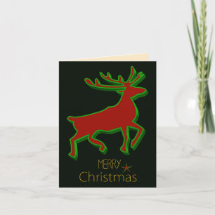 Reindeer Merry Kerstmis Kaart