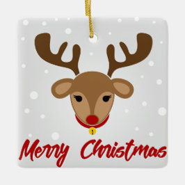 Reindeer Merry Kerstmis Keramisch Ornament