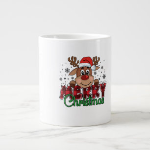Reindeer Merry Kerstmis SVG PNG Grote Koffiekop