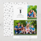 Reindeer Merry Kerstmis van New Home 2 Foto Feestdagenkaart (Voorkant / Achterkant)