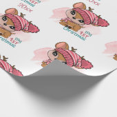 Reindeer, mijn eerste Kerstmis Cadeaupapier (Hoek)