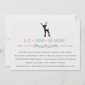 Reindeer Mingle en Jingle Invitation Kaart (Voorkant)