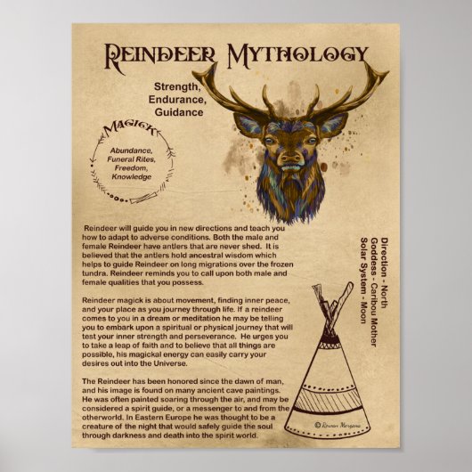 REINDEER MYTHOLOGY POSTER (Voorkant)
