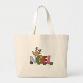 Reindeer Noel Holiday Tshirts en Gifts Grote Tote Bag (Voorkant)