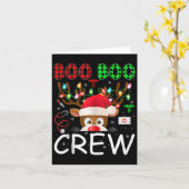 Reindeer Nurse Christmas Scrub Tops Boo Crew Nurse Kaart (Gele Bloem)