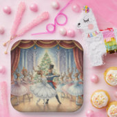 Reindeer Nutcracker Ballet, Paper Plates Papieren Bordje (Feest)