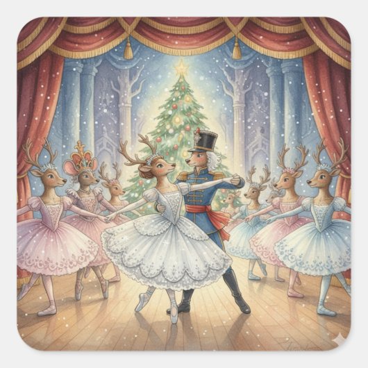 Reindeer Nutcracker Ballet, Stickers (Voorkant)