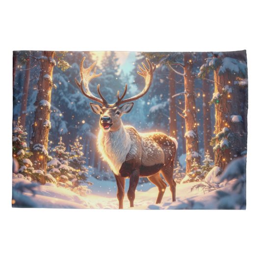 Reindeer of Santa Claus Kussensloop (Achterkant)