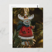 Reindeer Ornament Kerstmis Briefkaart (Voorkant / Achterkant)