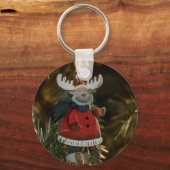 Reindeer Ornament Kerstmis Sleutelhanger (Voorkant)