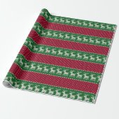 Reindeer Parade Knit  Cadeaupapier (Uitgerold)