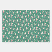 Reindeer Party - Green Blue Red Christmas Inpakpapier Vel (Voorkant 2)