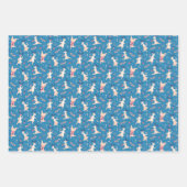 Reindeer Party - Green Blue Red Christmas Inpakpapier Vel (Voorkant)