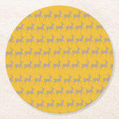 Reindeer Pattern Disposable Paper Coasters Ronde Kartonnen Onderzetter (Voorkant)