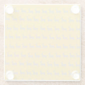 Reindeer Pattern Glass Coaster (Set) Luxury Glazen Onderzetter (Achterkant)