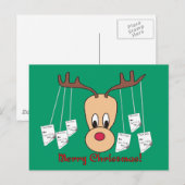 Reindeer Pharmacy Merry Kerstmis Feestdagenkaart (Voorkant / Achterkant)