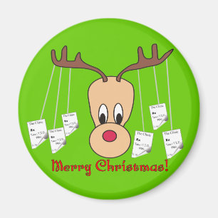 Reindeer Pharmacy Merry Kerstmis Magneet