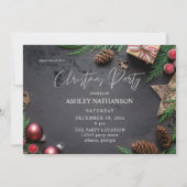 Reindeer & Pine Rustic-kerstfeest Kaart (Voorkant)