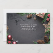 Reindeer & Pine Rustic-kerstfeest Kaart (Achterkant)