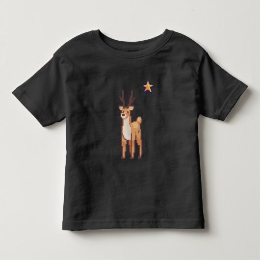 Reindeer, pixelart, pixel art kinder shirts (Voorkant)