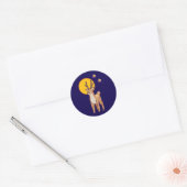 Reindeer, Pixelart, Pixel Art  Ronde Sticker (Envelop)